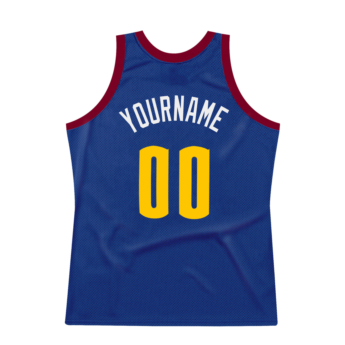 Custom Team Maroon Basketball Gold Royal Rib-Knit Jersey Discount ...