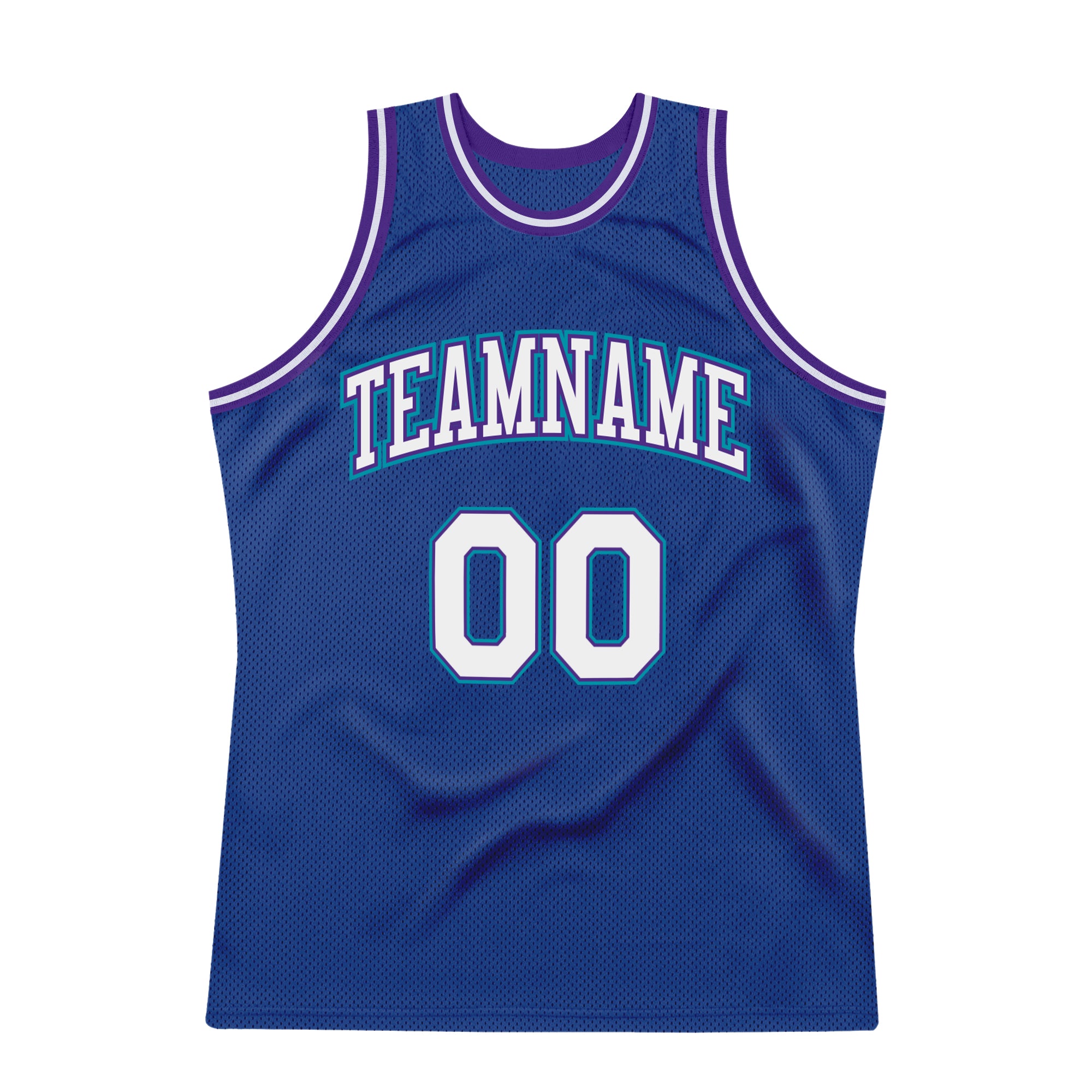 Custom Team Purple Basketball White Authentic Royal Throwback Jersey ...