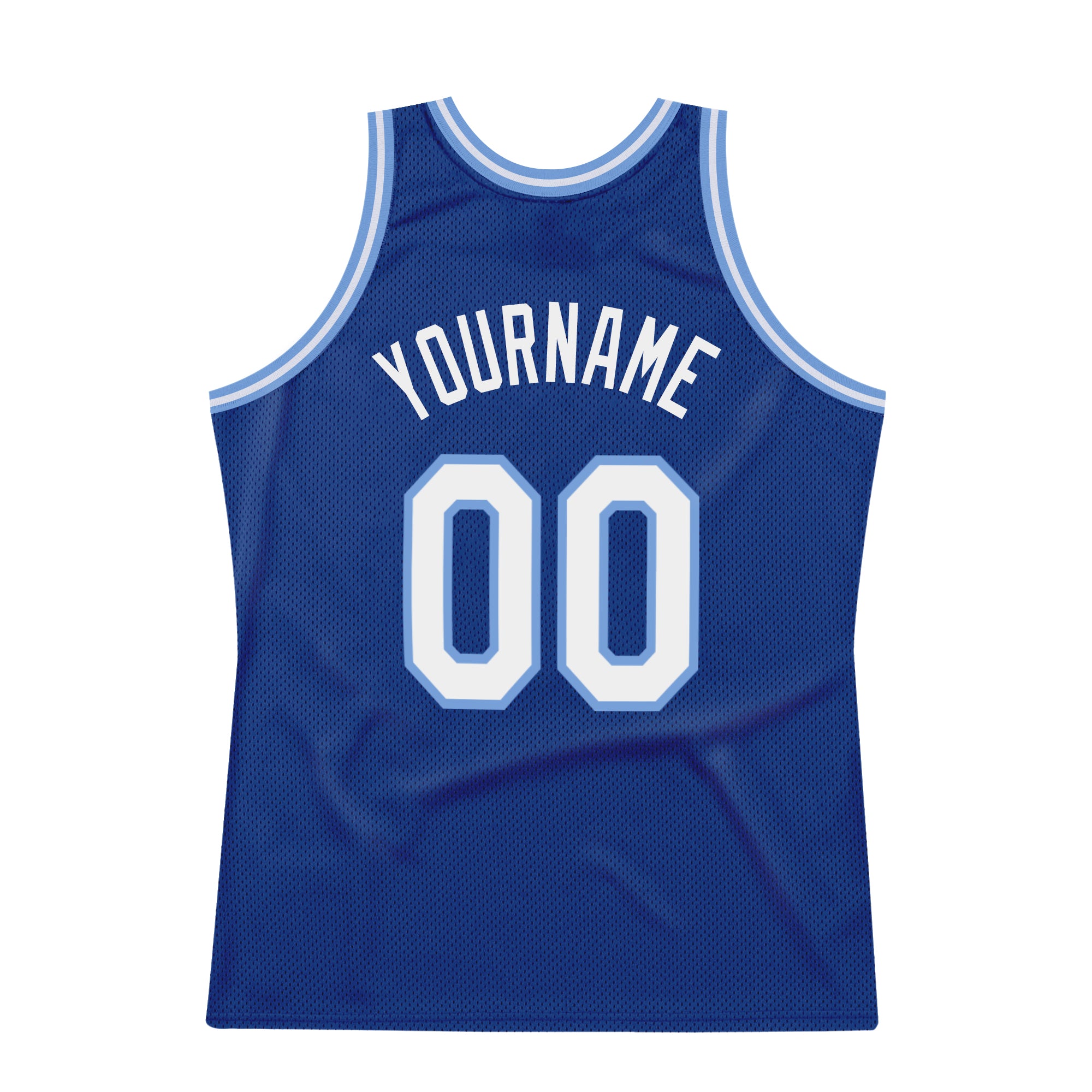 Custom Team Light Blue Basketball White Authentic Royal Throwback ...