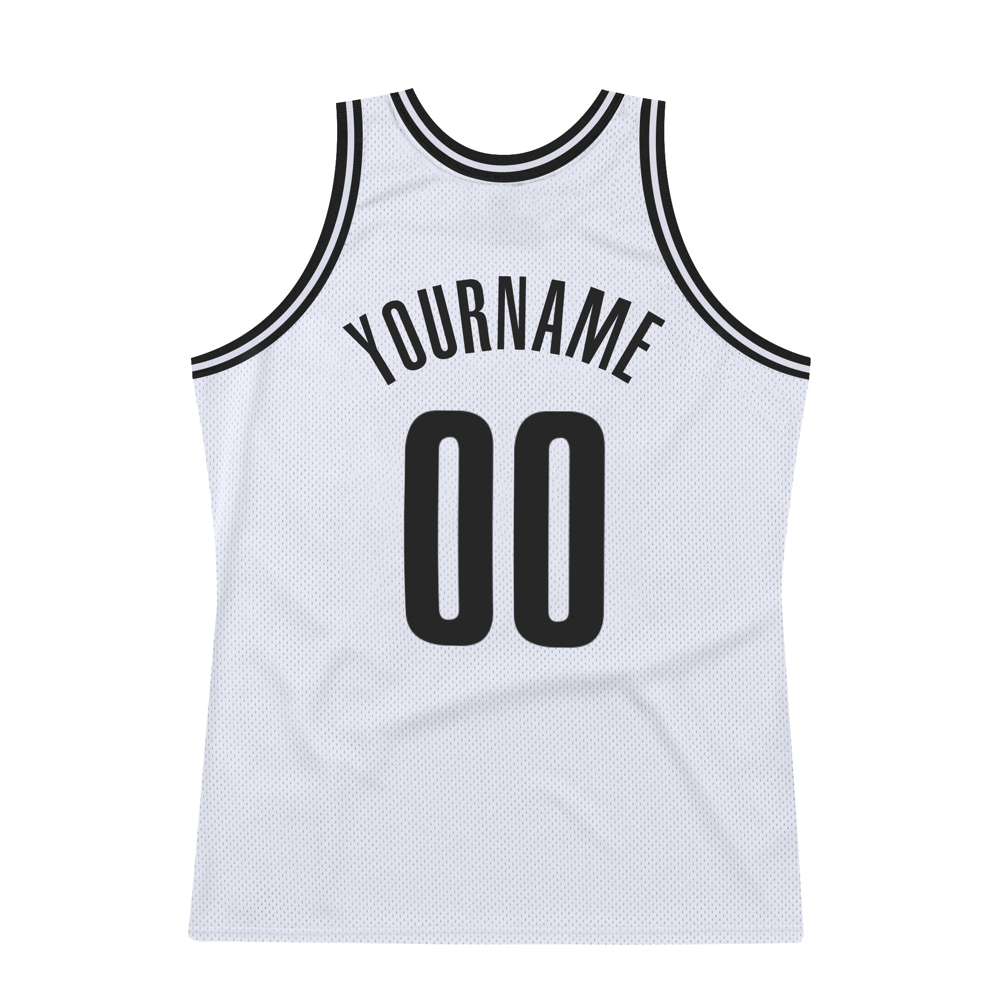 Custom Team Basketball Black White Rib-Knit Jersey Discount - FansIdea