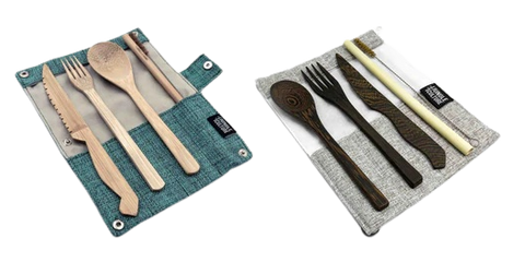Bamboo and Dark Wood Cutlery Sets
