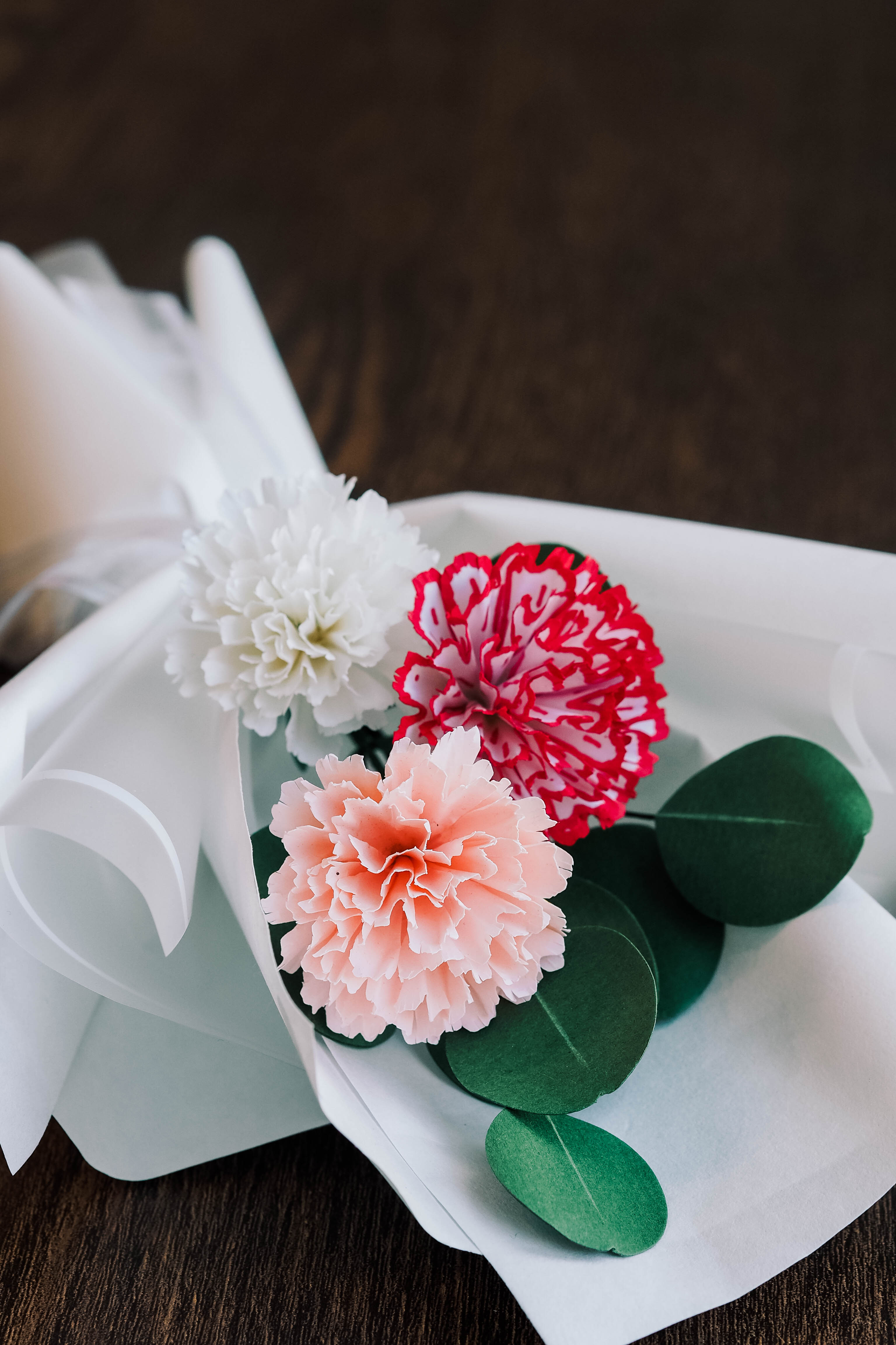 Carnation Paper Flower Bouquet Accent Singapore