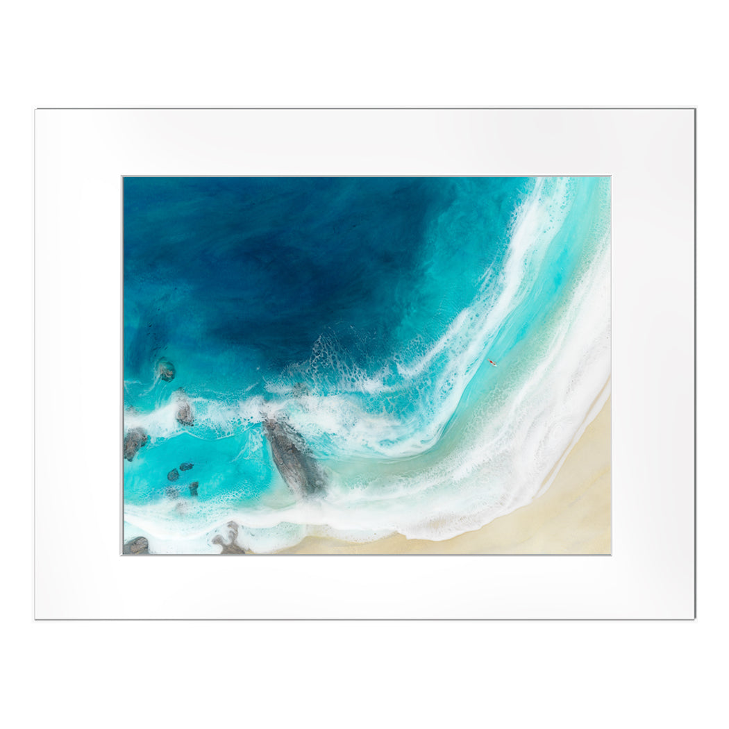 【新品/額入り】Sarah Caudle サラカードル　ビーチリゾート　海の絵