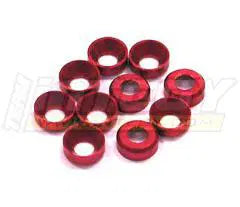3mm Concave Washer (10), Red - Hobby-Sports.com