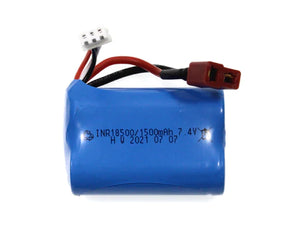 Li-Ion 7.4V 1500mAh Battery Pack (TYPE 18500) w/T-Plug for BlackZon Slyder - Hobby-Sports.com