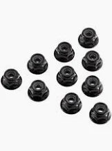 AXIC3150 Serrated Nylon Lock Nut Black 4mm (10) Axial