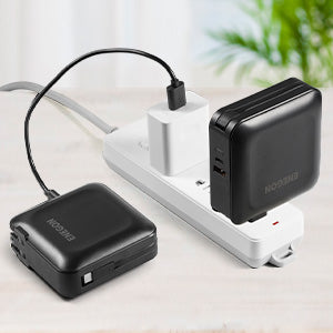 Power bank with USB-C AC Wall plug outlet