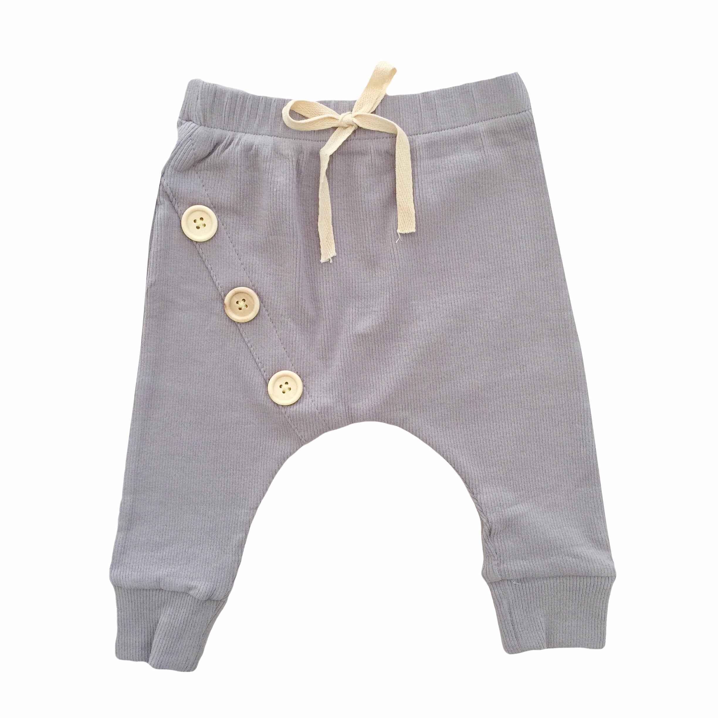 BASICS Ribbed Pant - DUSTY GREY#N#– With Love For Kids
