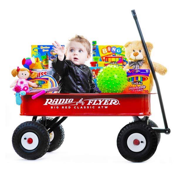 big red radio flyer wagon