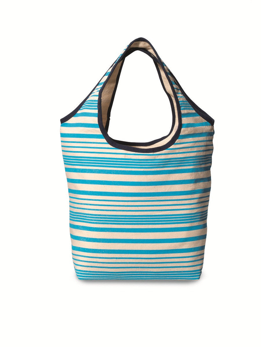 Reversible Cotton Tote Bag - Blue