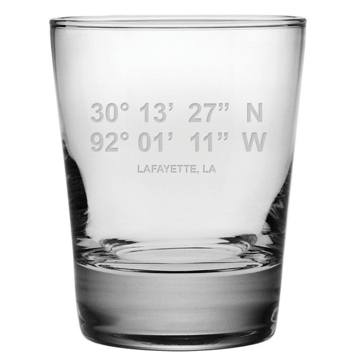 Latitude Longitude Double Old Fashioned Glasses Set Of 4