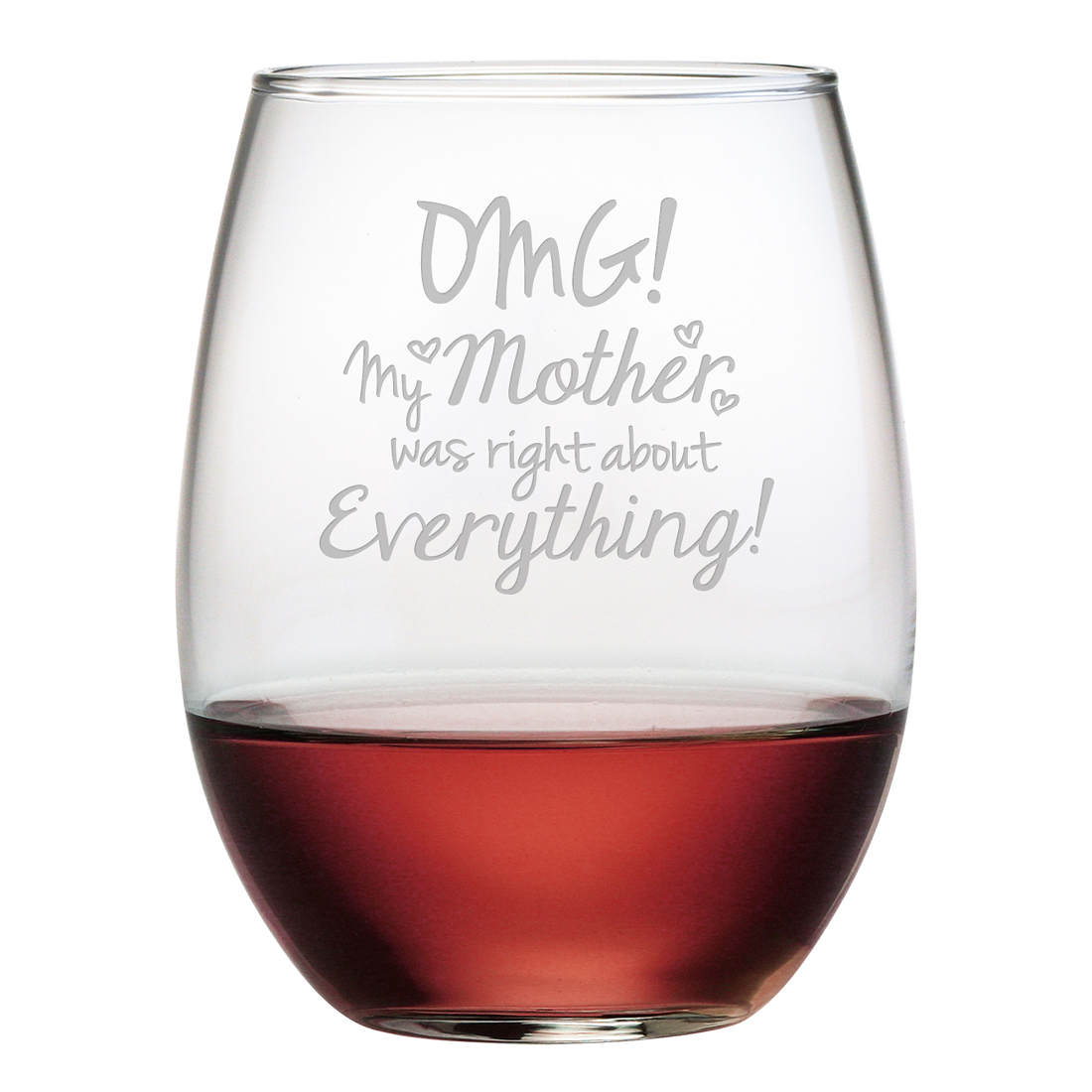 Omg My Mother Stemless Wine Glasses Set Of 4