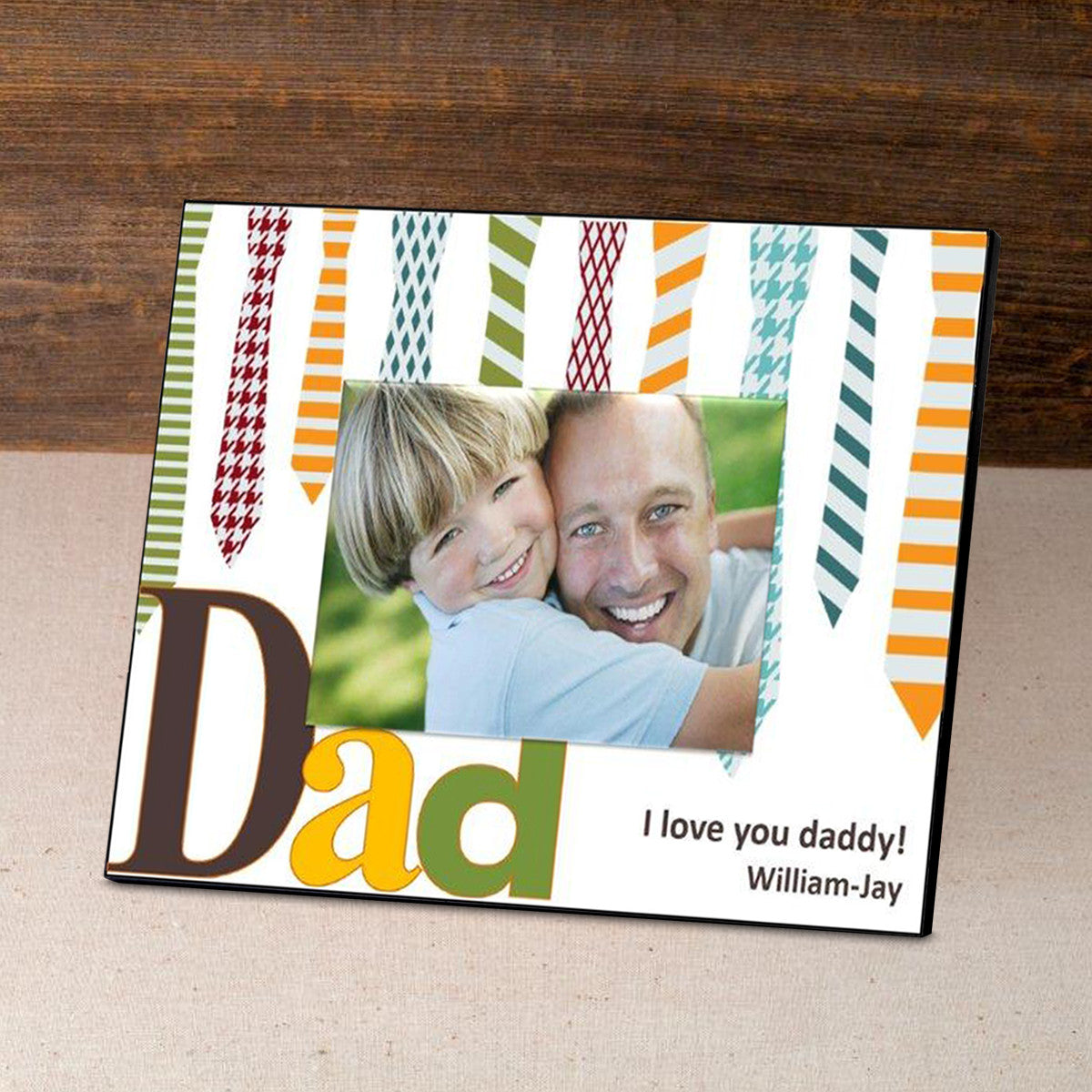 Dad Ties Picture Frame Personalized