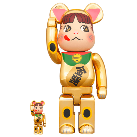 ネット限定】 BE@RBRICK 招き猫 開運 銀×千万両 金 100％ & 400