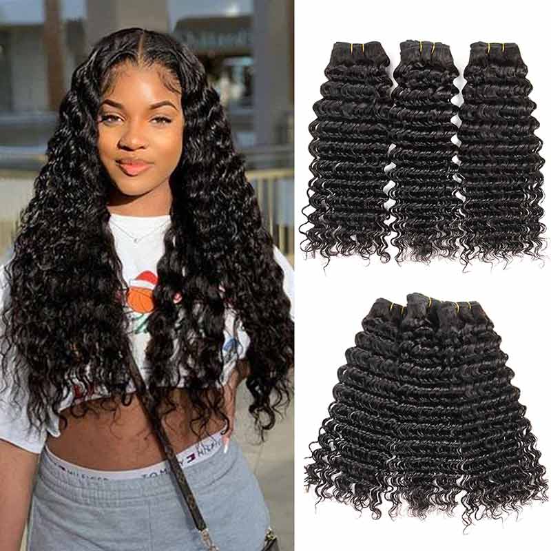 Peruvian Remy Deep Wavy Human Hair Bundles Deal-1