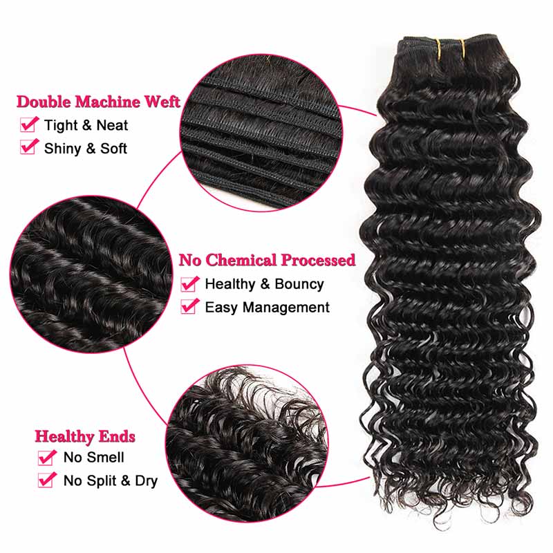 Peruvian Remy Deep Wavy Human Hair Bundles Deal-3