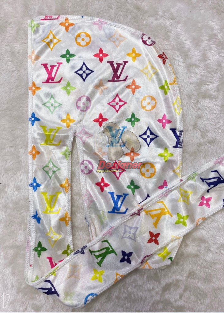 LV white multicolor Bonnet