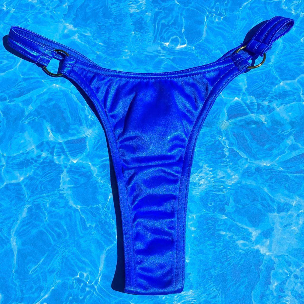 90's O-Ring Thong Bikini Bottom - Capri Blue – Denali Brand