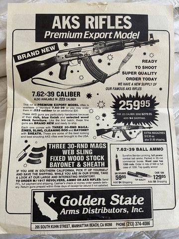 GSAD Chinese Pre Ban AK Import Ad