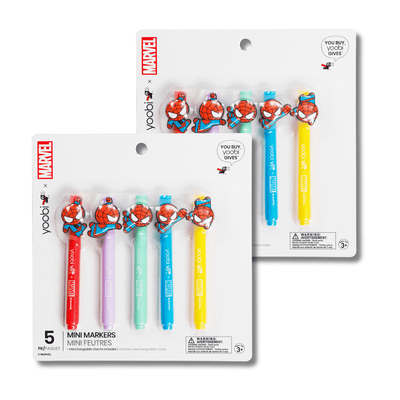 Yoobi Marvel Avengers 6-Pack Gel Pens with Charms