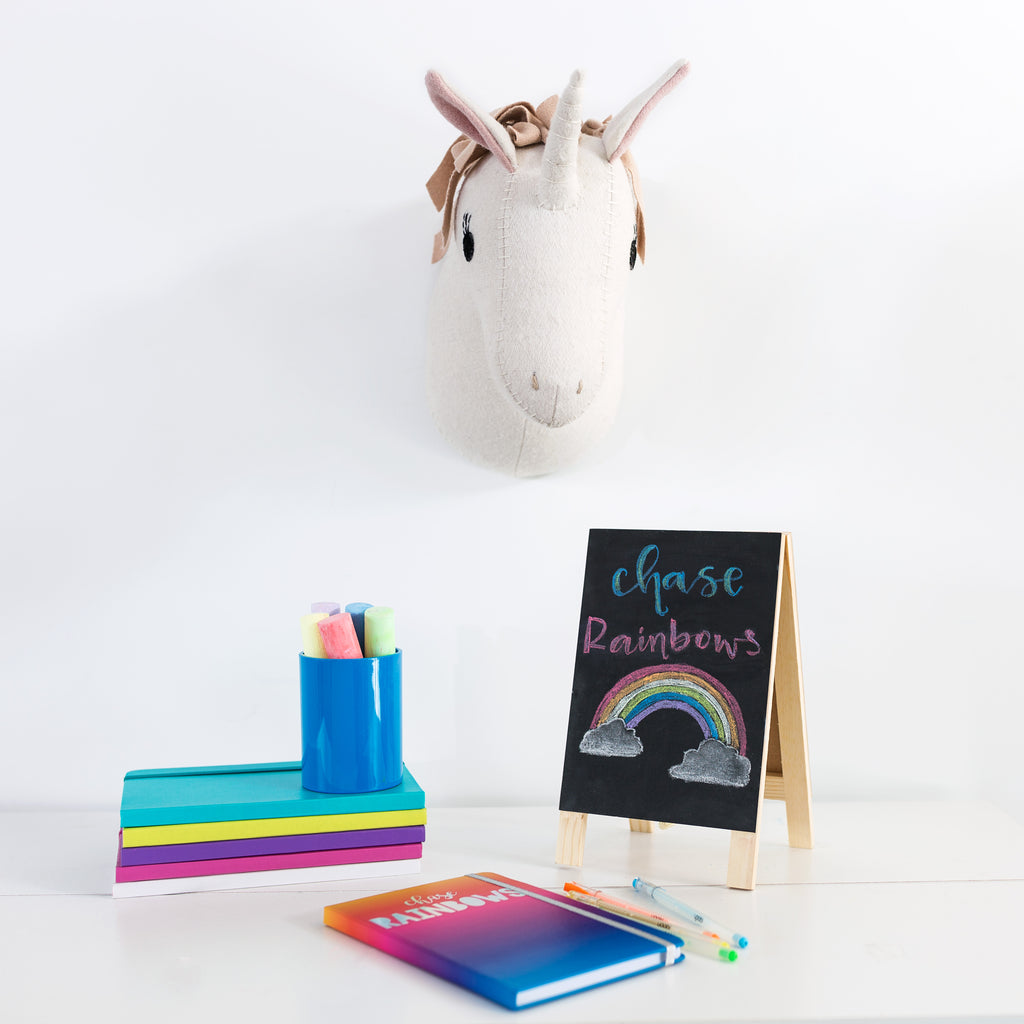 DIY Rainbow Chalkboard Wall - Lulastic and the Hippyshake