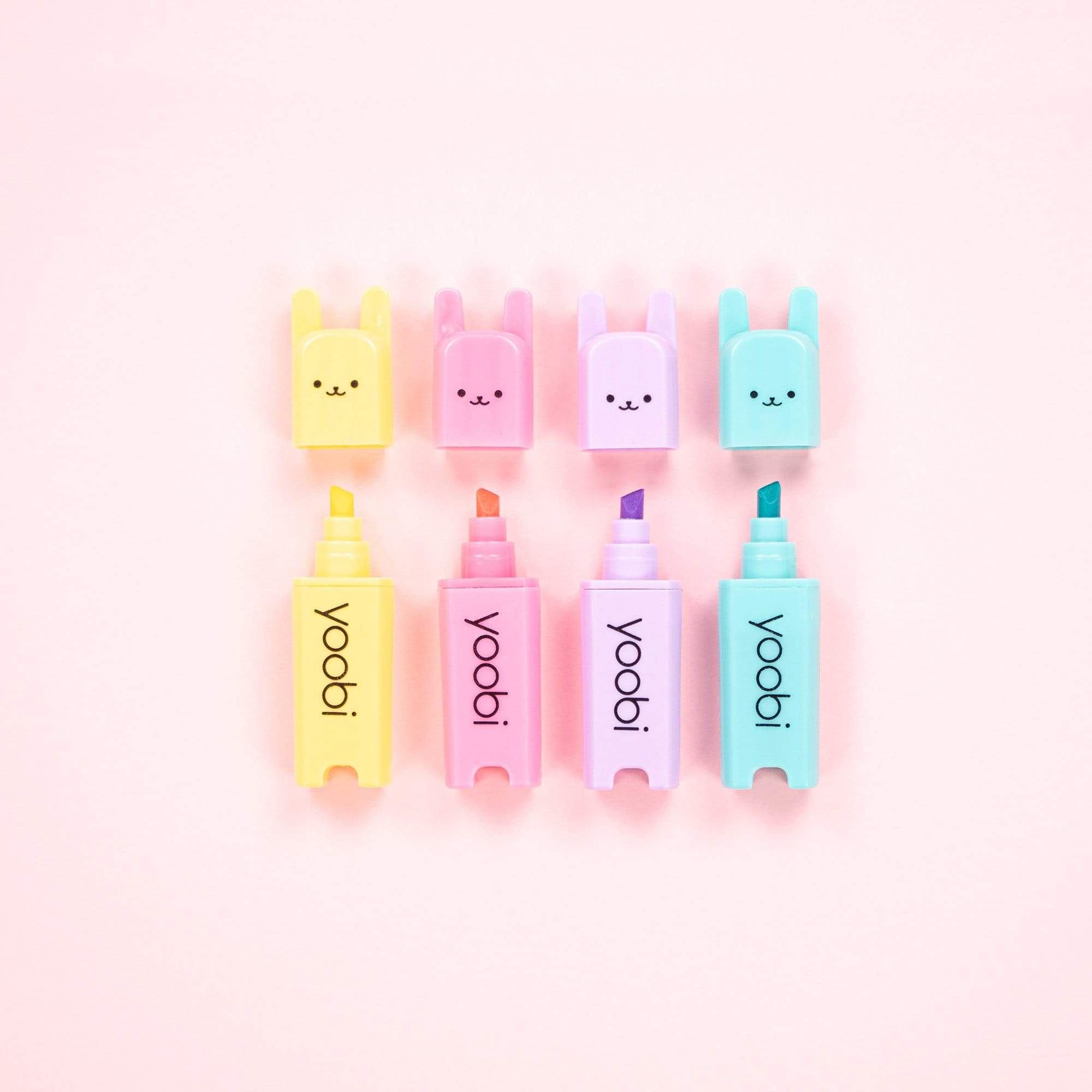 Bunny Mini Highlighters, 4 Pack