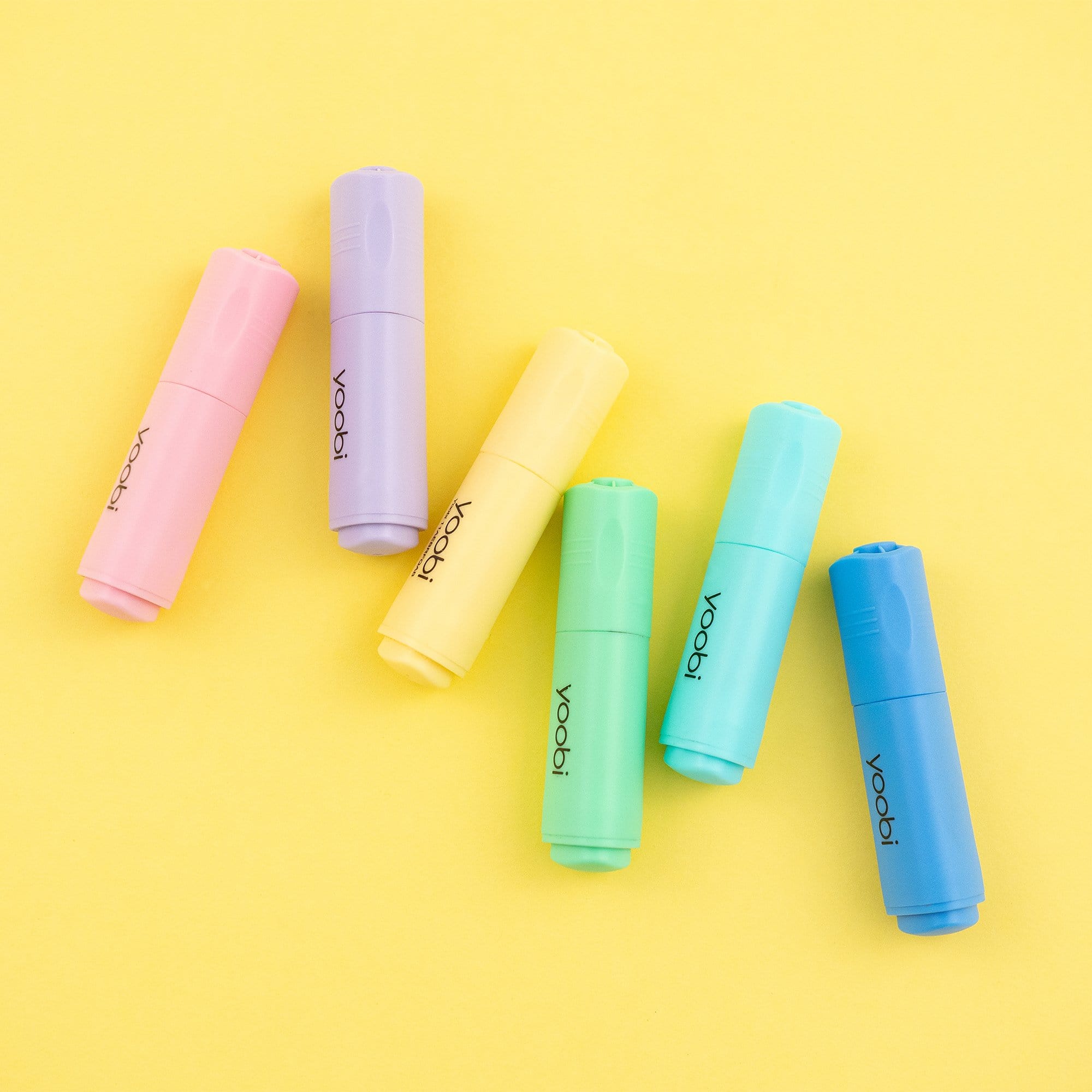 Mini Highlighters, 6 Pack - Pastels