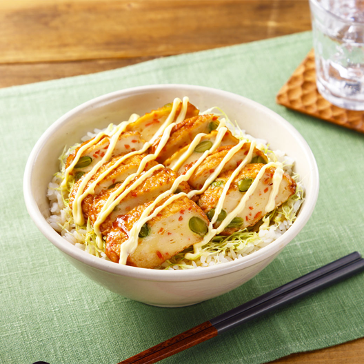 豆乳揚げだしの照りマヨ丼