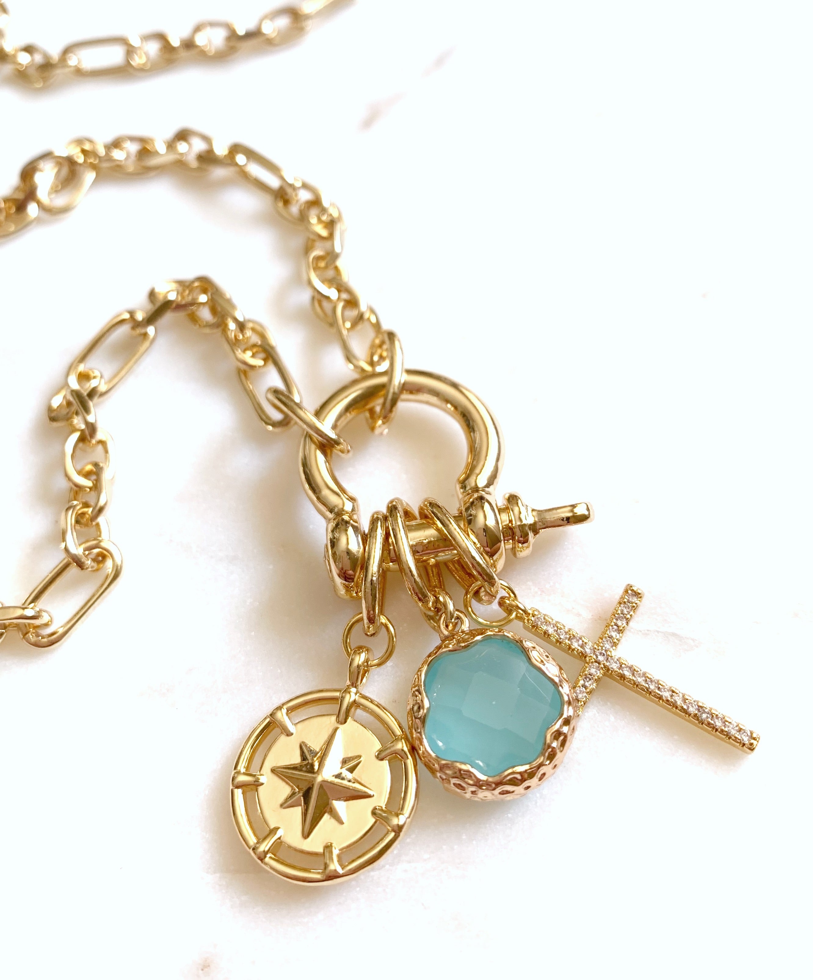 Multi-Charm Lock Necklace - Constancy