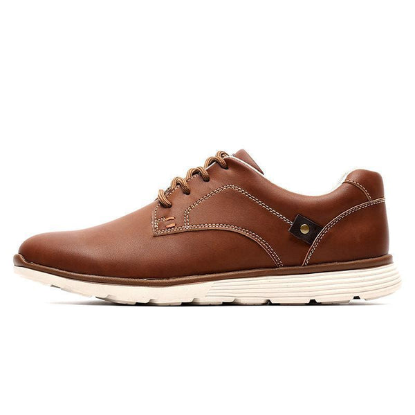 Vegan Leather Laced Up Polo Casual Shoes