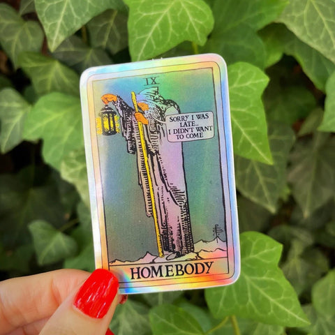 Seven of Cups Holographic Tarot Sticker Is This ADHD?