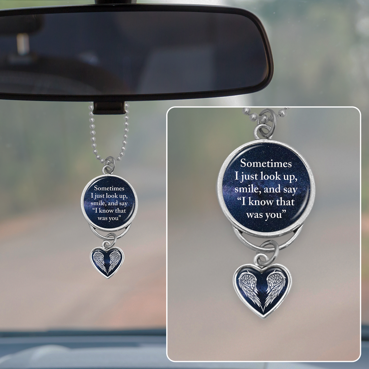 Know That Was You Midnight Rearview Mirror Charm - Brave New Look product image