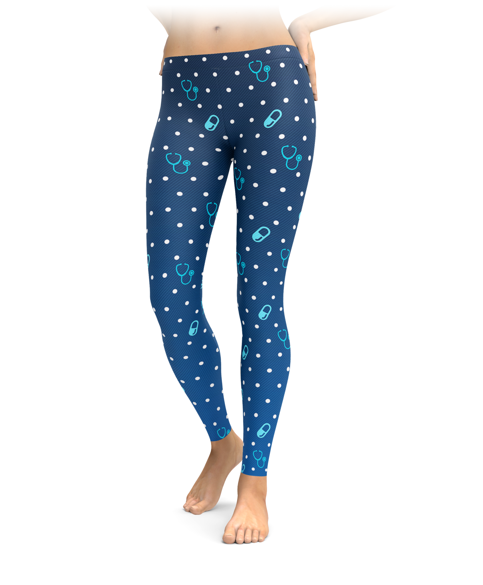 Polka Print Nurse Leggings