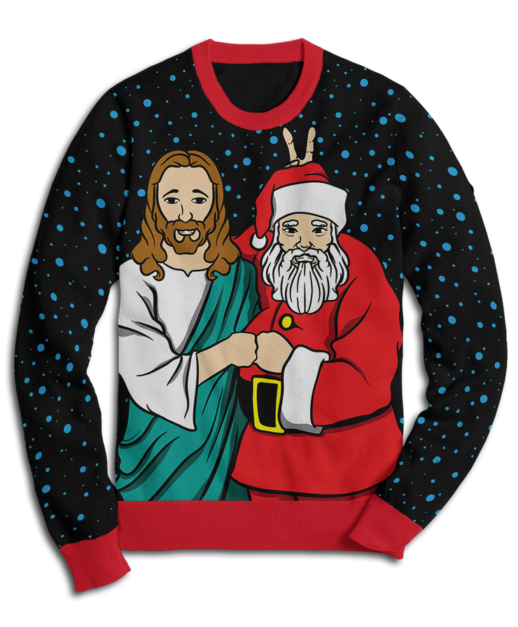 santa jesus sweater