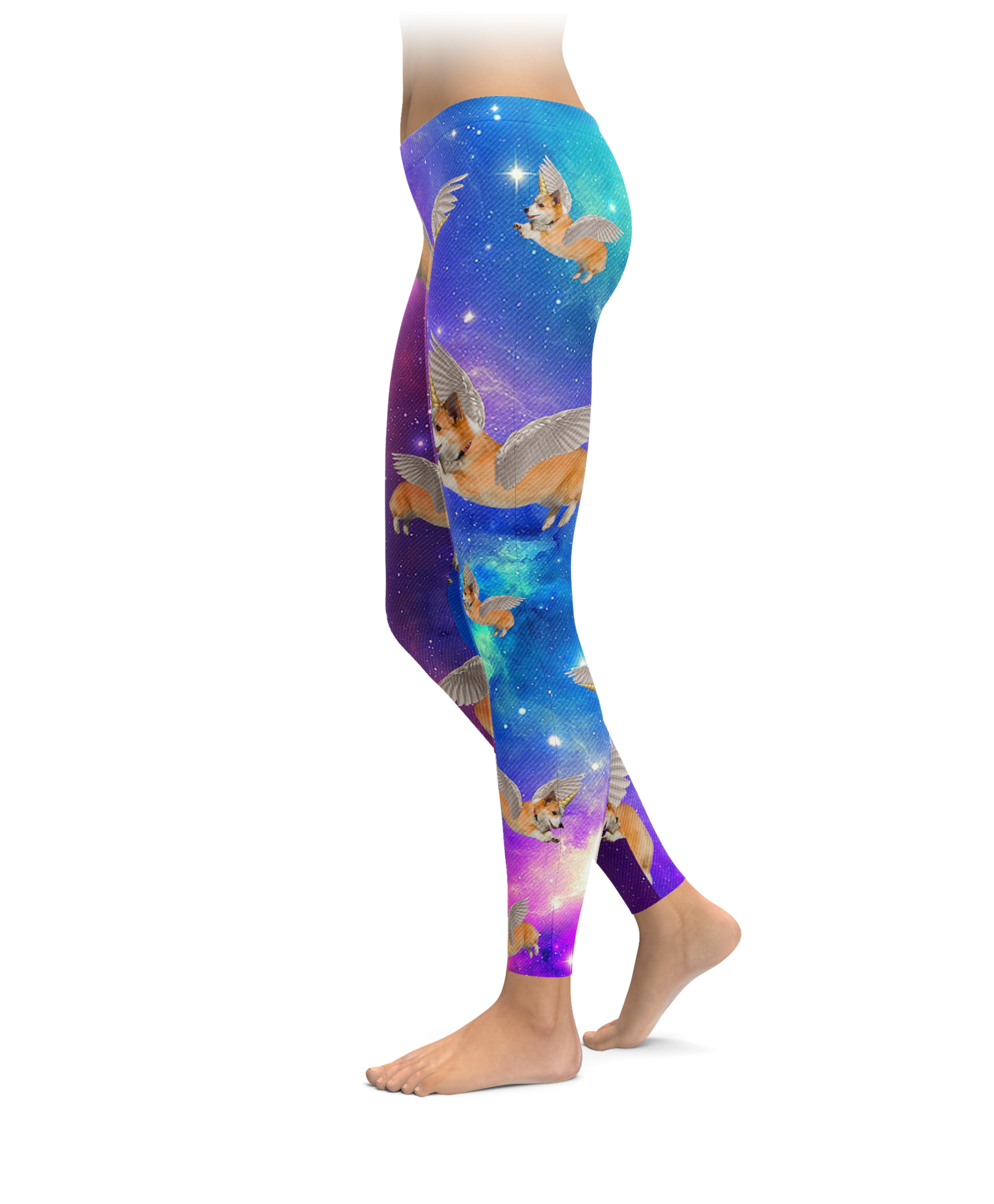 Corgi Unicorn Galaxy Leggings