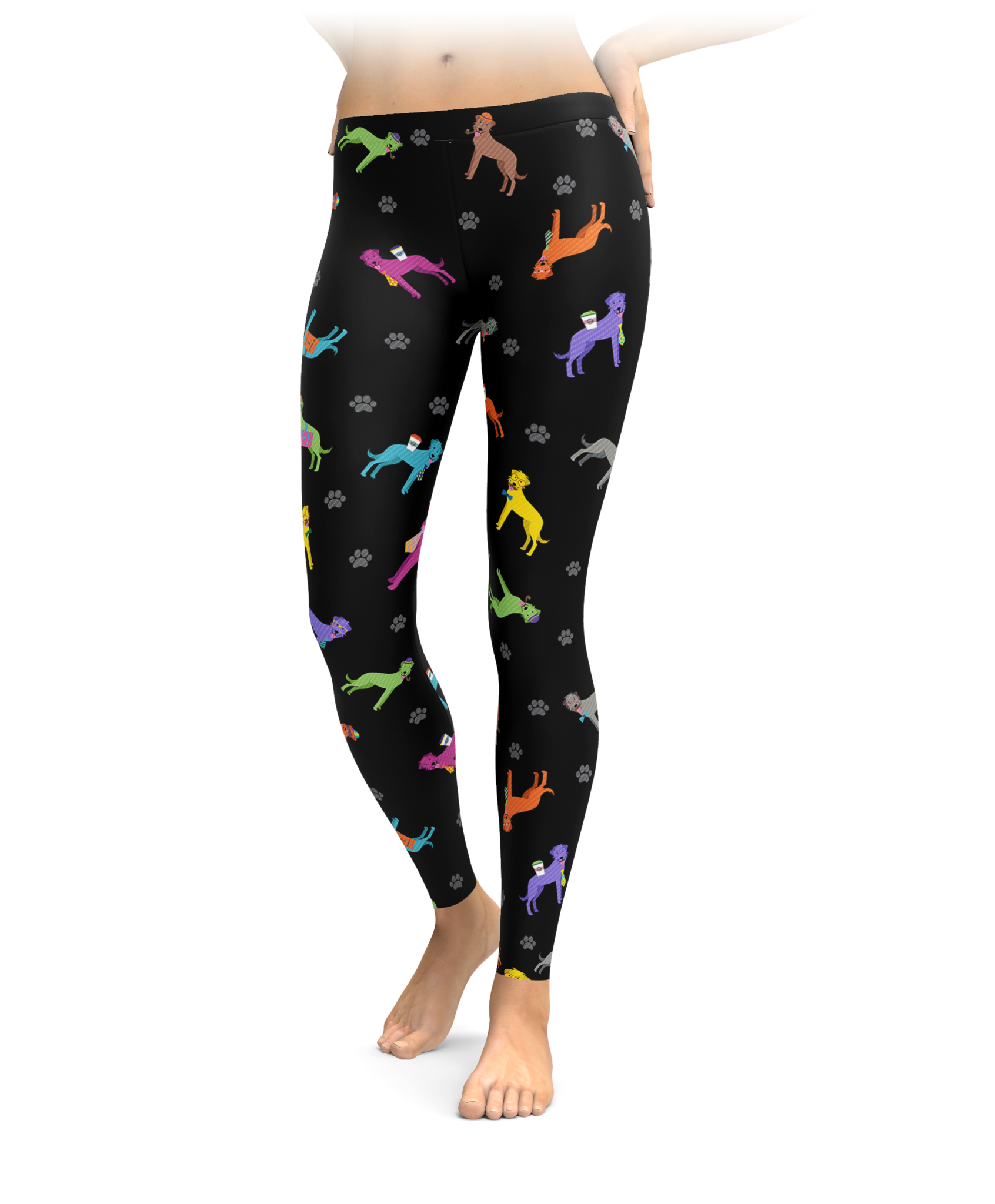 Colorful Irish Wolfhounds Leggings