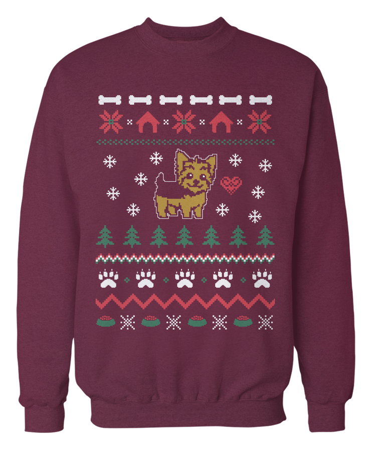 yorkie christmas sweater