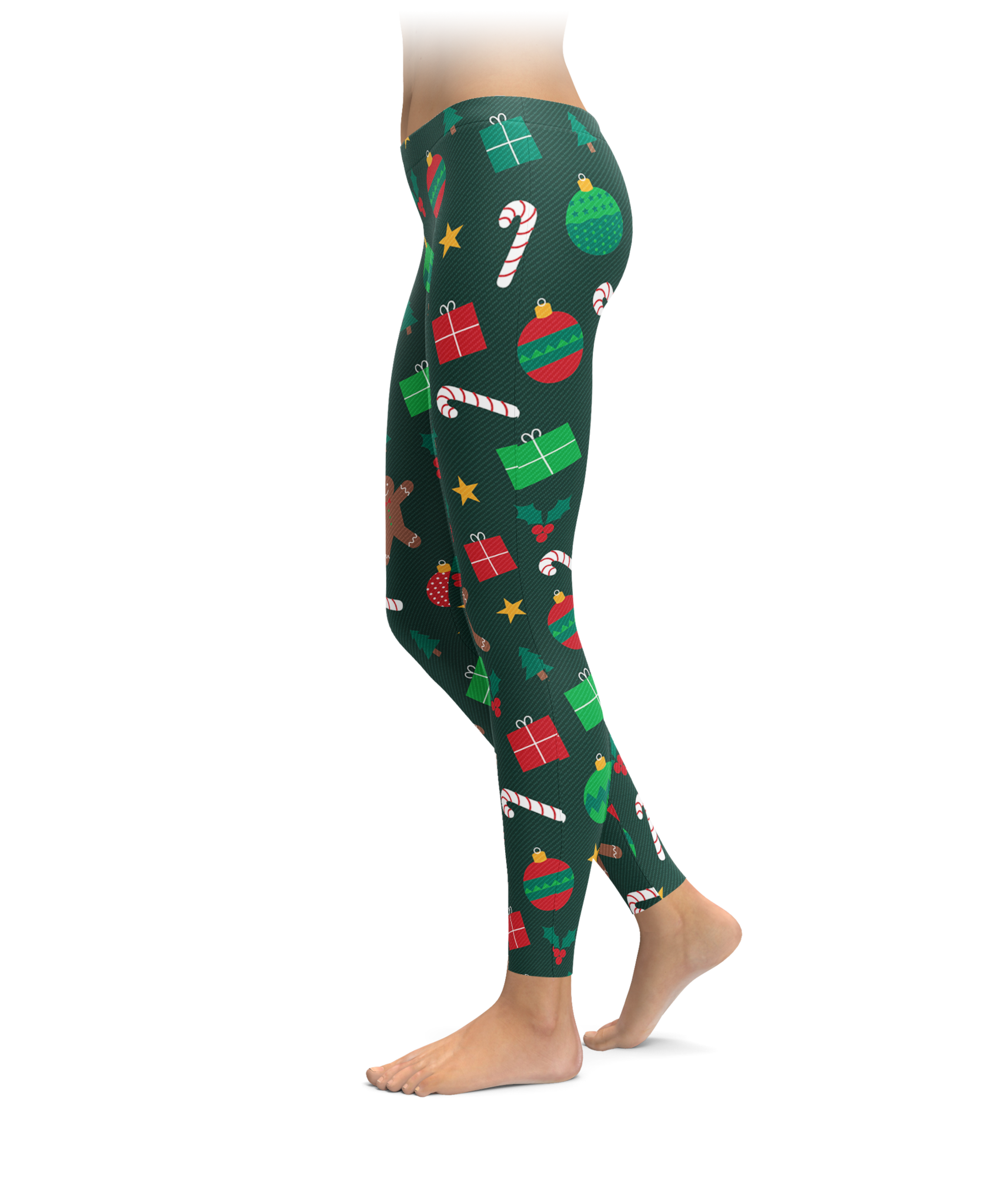 Green Christmas Leggings