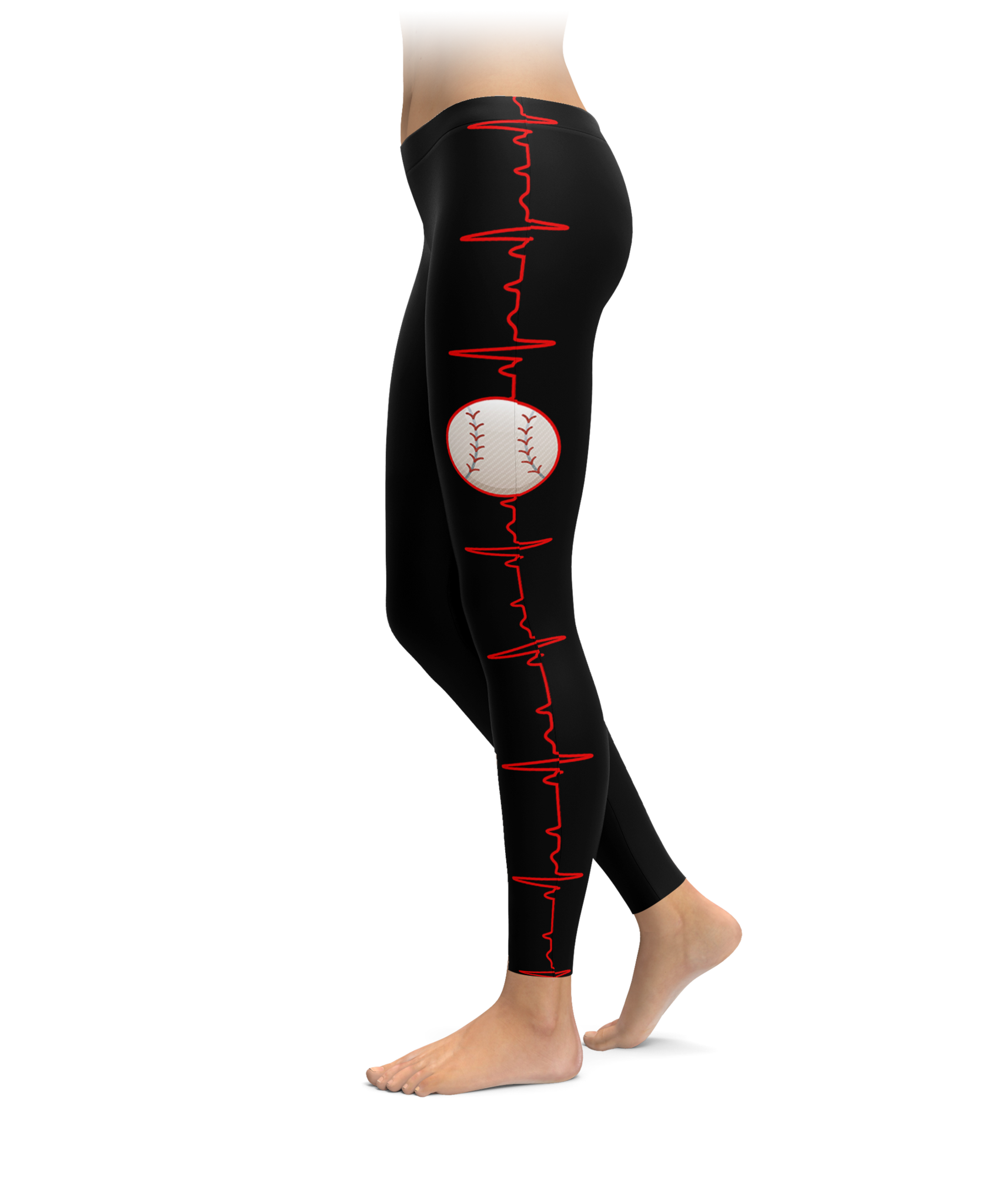 Baseball Stitches Leggings - Designed By Squeaky Chimp T-shirts