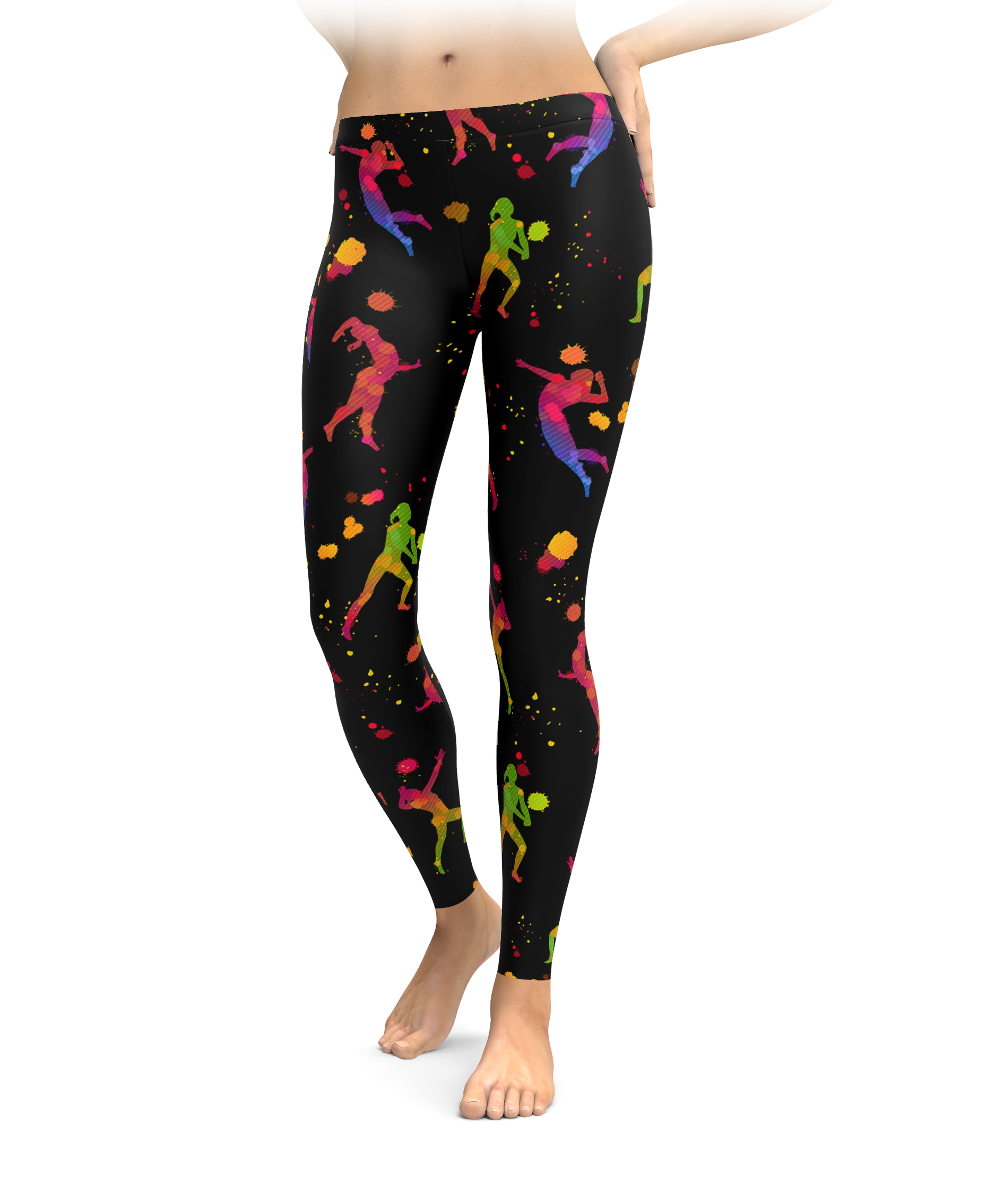 Paint Splatter Volleyball Leggings