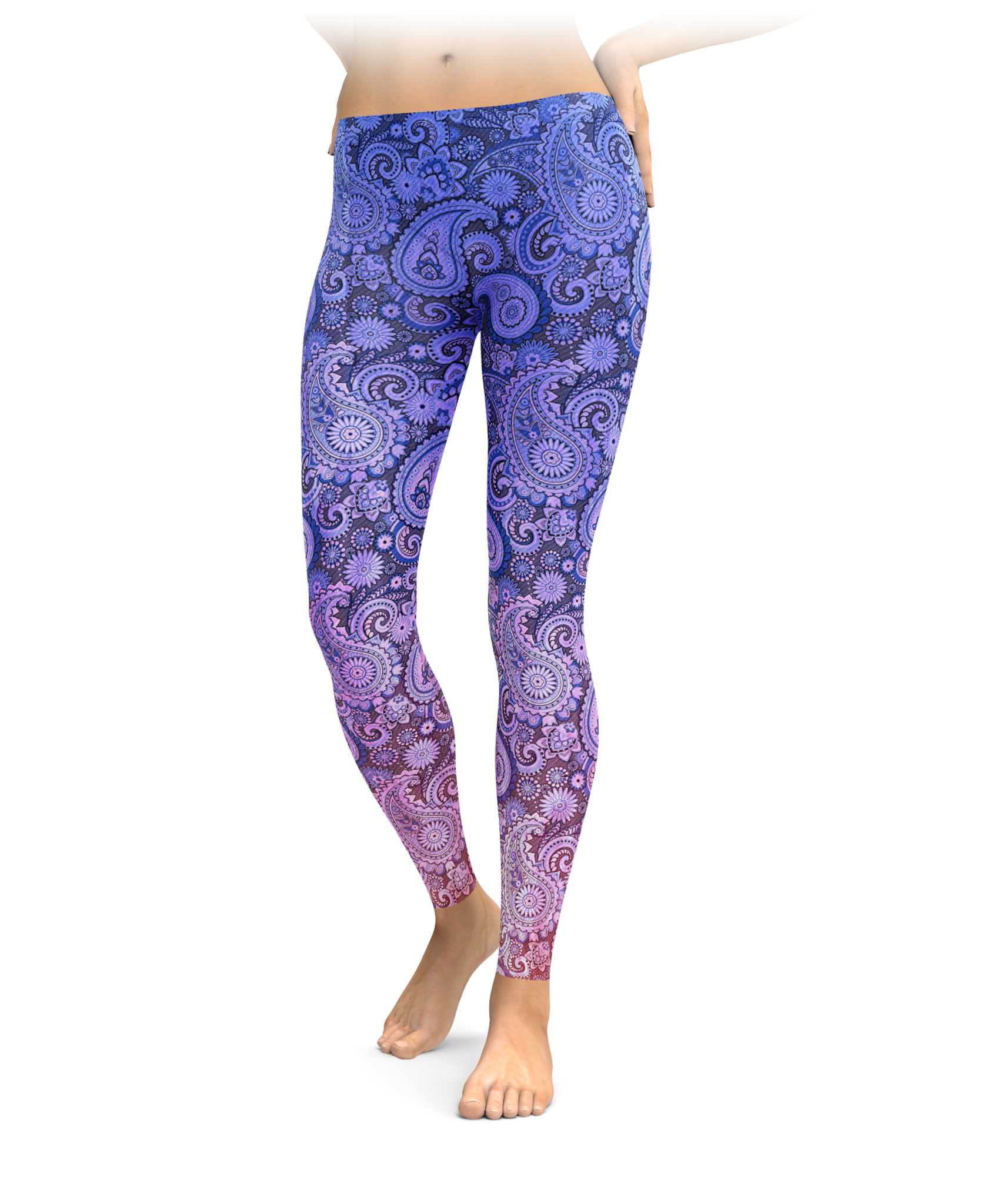 Pink & Purple Paisley Leggings