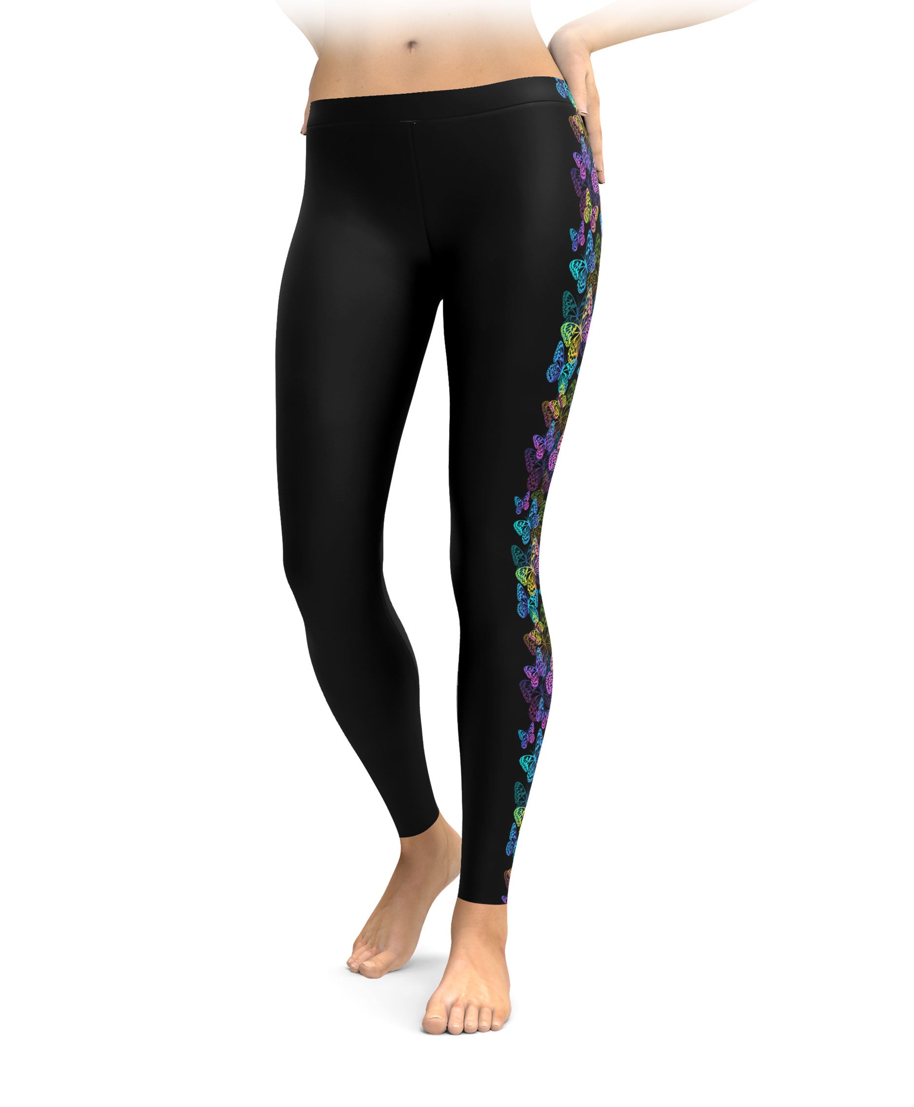 Bright Colored Butterfly Leggings