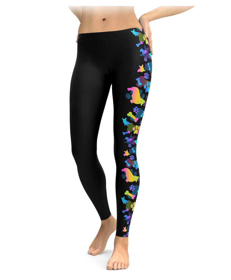 Bright Colored Corgi Leggings – Brave New Look