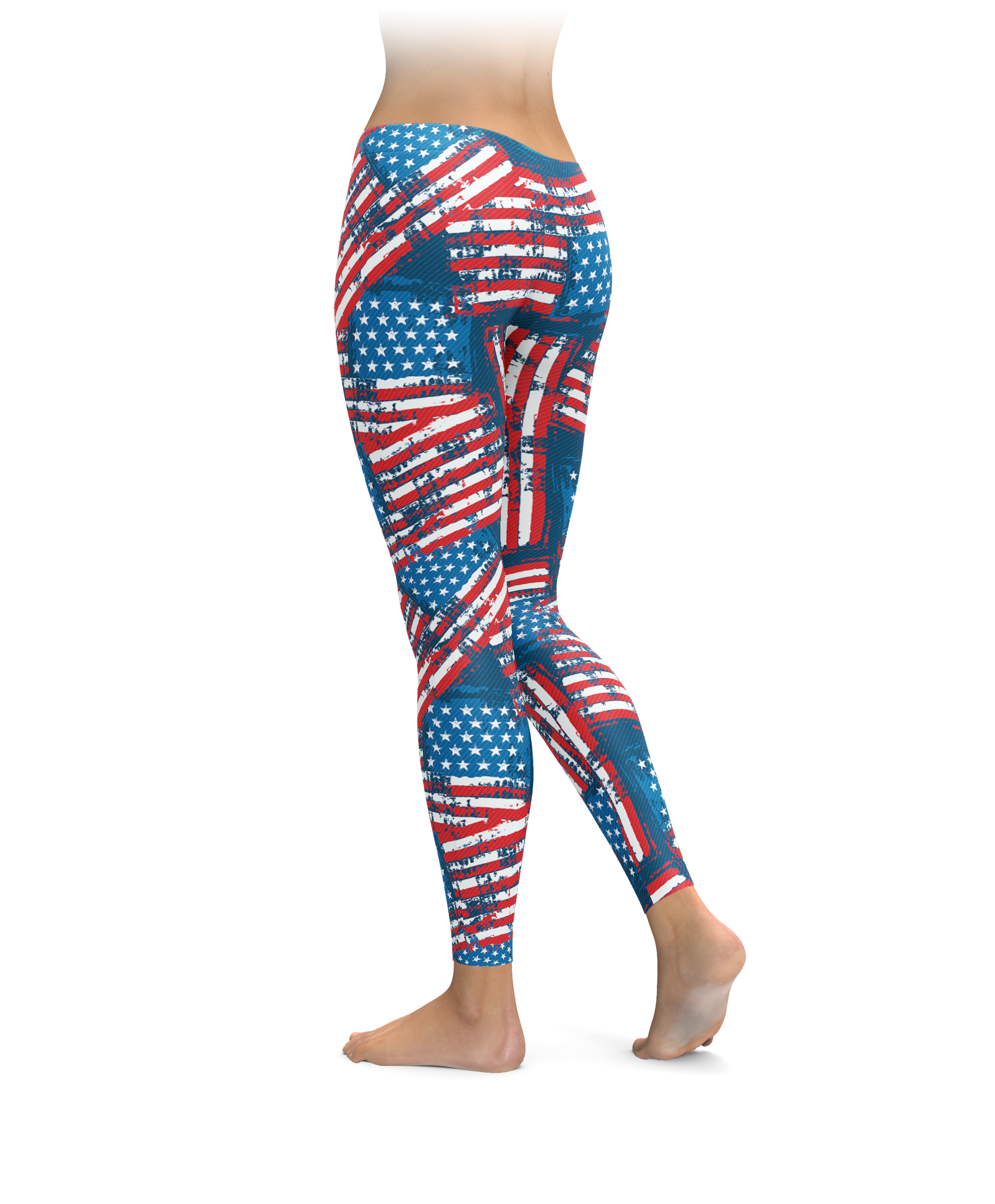 Distressed American Flag Leggings