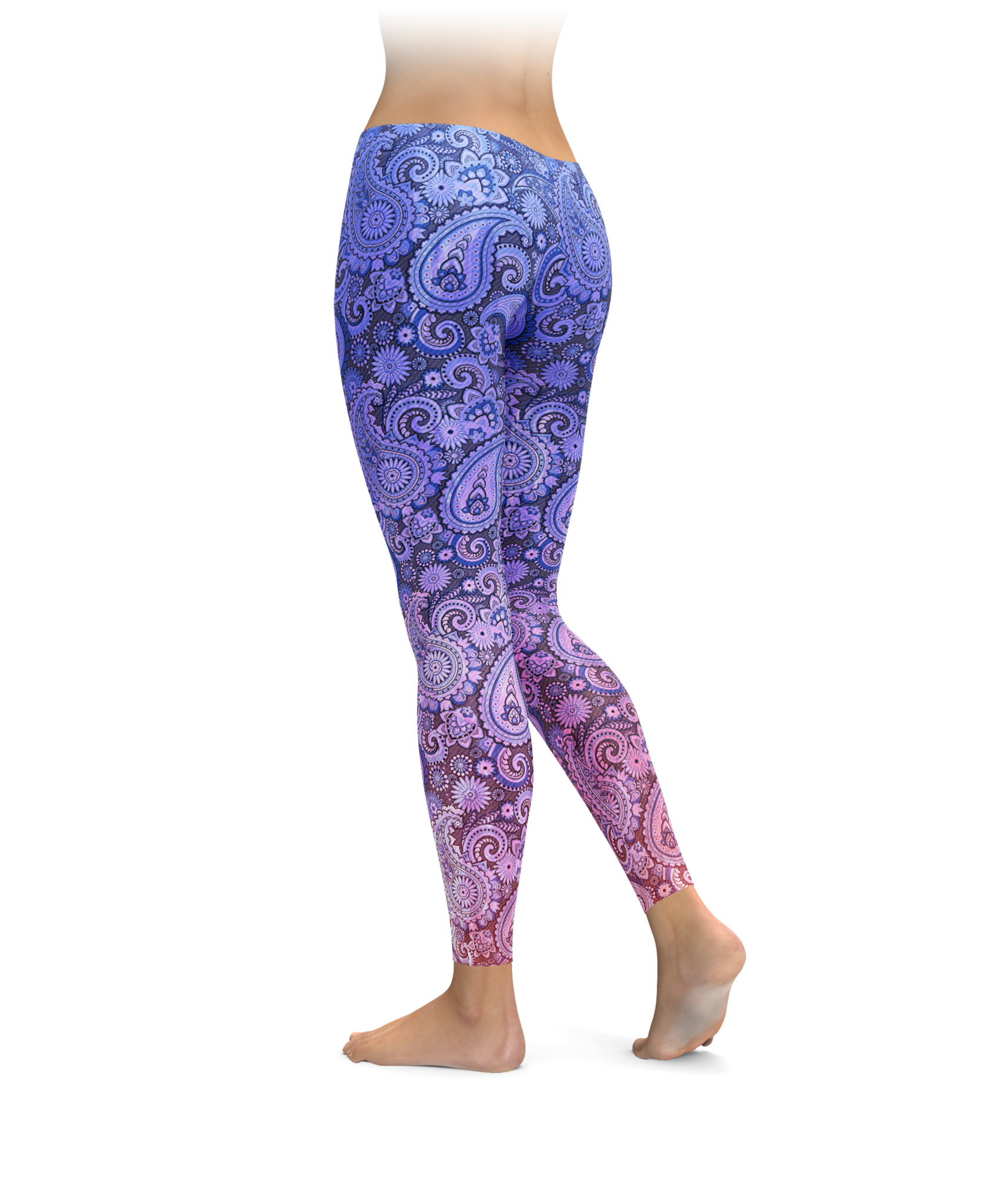 Pink & Purple Paisley Leggings