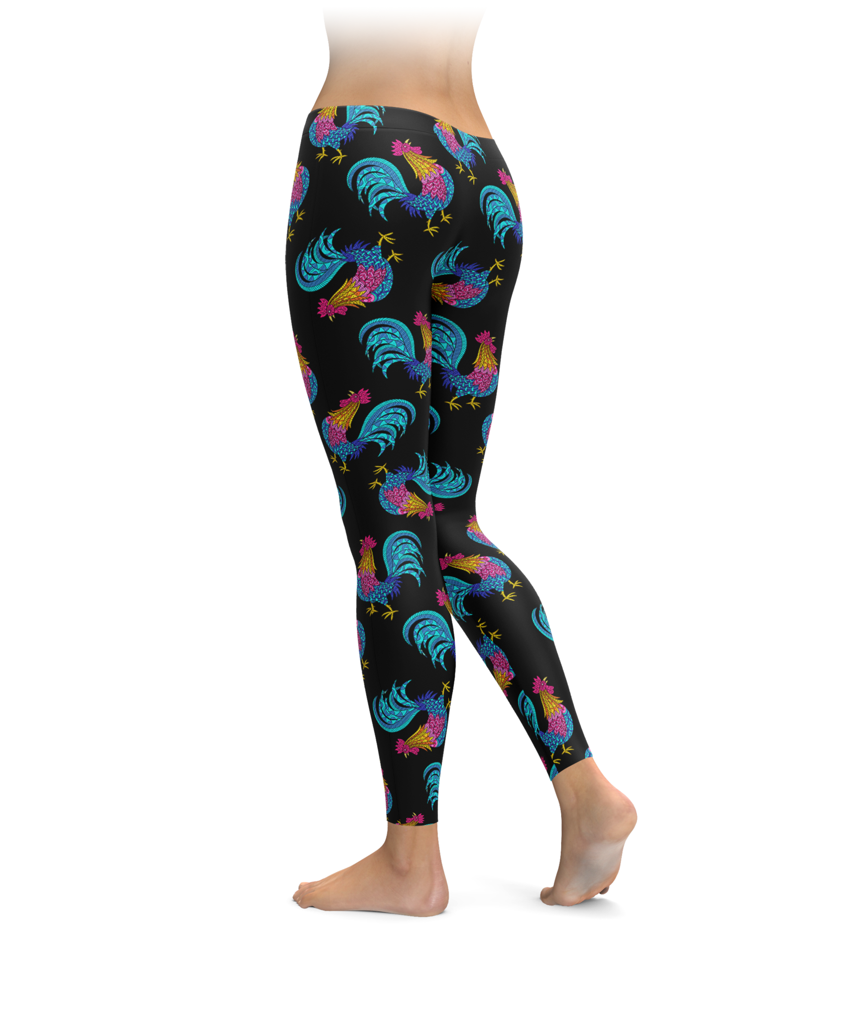 Colorful Ornate Chicken Leggings