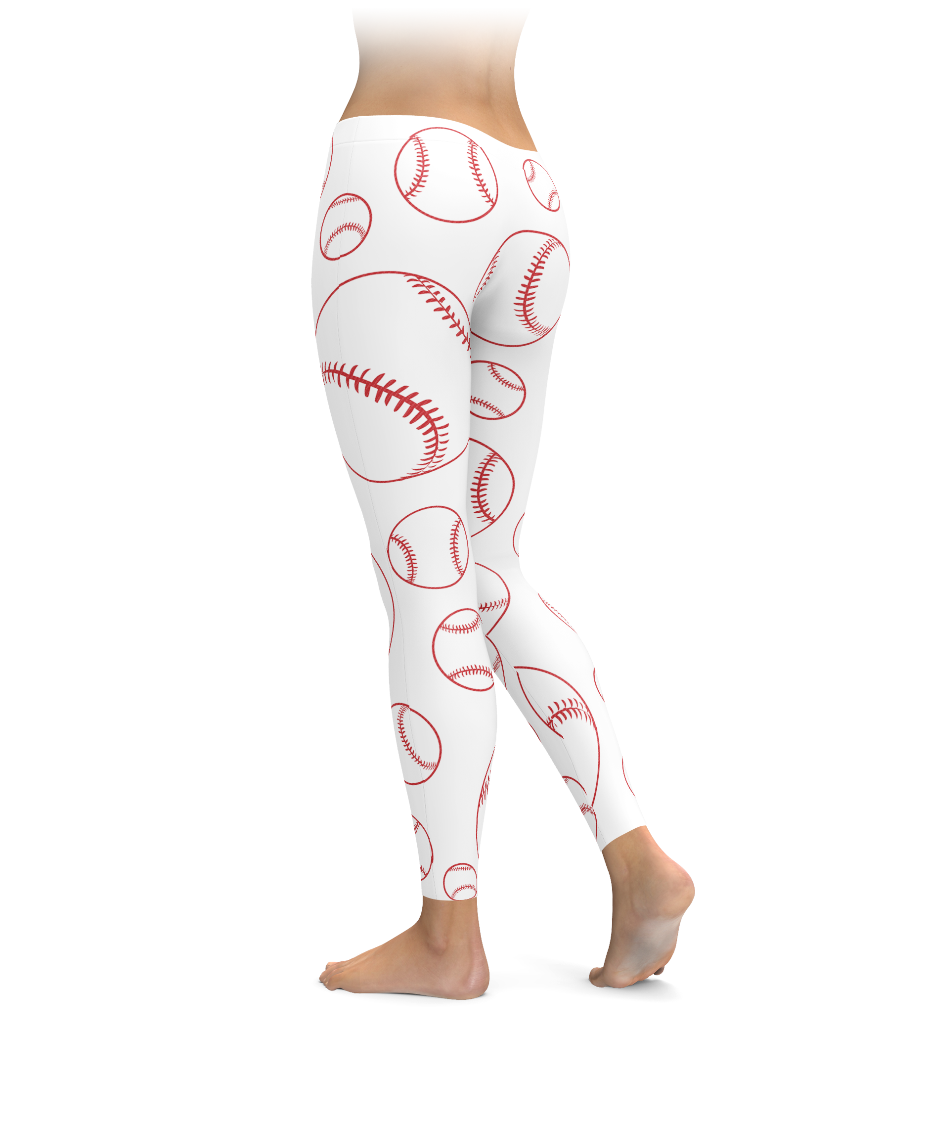 Baseball Stitches Leggings - Designed By Squeaky Chimp T-shirts