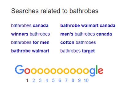 Google Related Searches Example