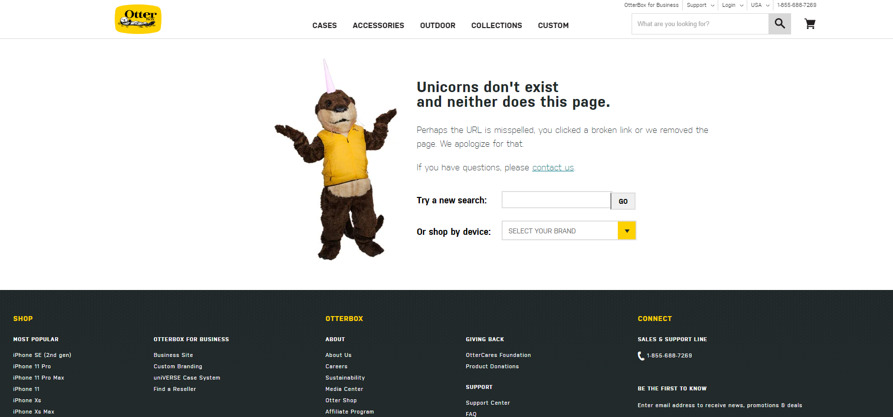 Otterbox 404 Page Example