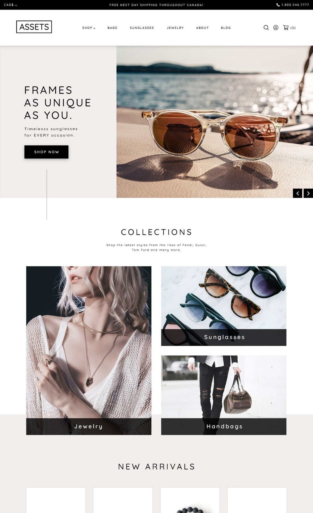 Responsive Jewelry and Accessories Shopify Theme